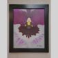 Photographic documentation of a physical, museum-grade orchid study and custom frame by Kevin G. Saunders. This close-up capture verifies the material texture and depth of the manual artistry produced at 107 Blue Star. Physical reality asset; not a digital mockup.