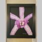 Photographic documentation of a physical, museum-grade orchid study and custom frame by Kevin G. Saunders. This close-up capture verifies the material texture and depth of the manual artistry produced at 107 Blue Star. Physical reality asset; not a digital mockup.