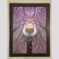 Photographic documentation of a physical, museum-grade orchid study and custom frame by Kevin G. Saunders. This close-up capture verifies the material texture and depth of the manual artistry produced at 107 Blue Star. Physical reality asset; not a digital mockup.