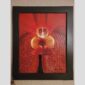 Photographic documentation of a physical, museum-grade orchid study and custom frame by Kevin G. Saunders. This close-up capture verifies the material texture and depth of the manual artistry produced at 107 Blue Star. Physical reality asset; not a digital mockup.