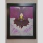 Photographic documentation of a physical, museum-grade orchid study and custom frame by Kevin G. Saunders. This close-up capture verifies the material texture and depth of the manual artistry produced at 107 Blue Star. Physical reality asset; not a digital mockup.