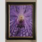 Photographic documentation of a physical, museum-grade orchid study and custom frame by Kevin G. Saunders. This close-up capture verifies the material texture and depth of the manual artistry produced at 107 Blue Star. Physical reality asset; not a digital mockup.