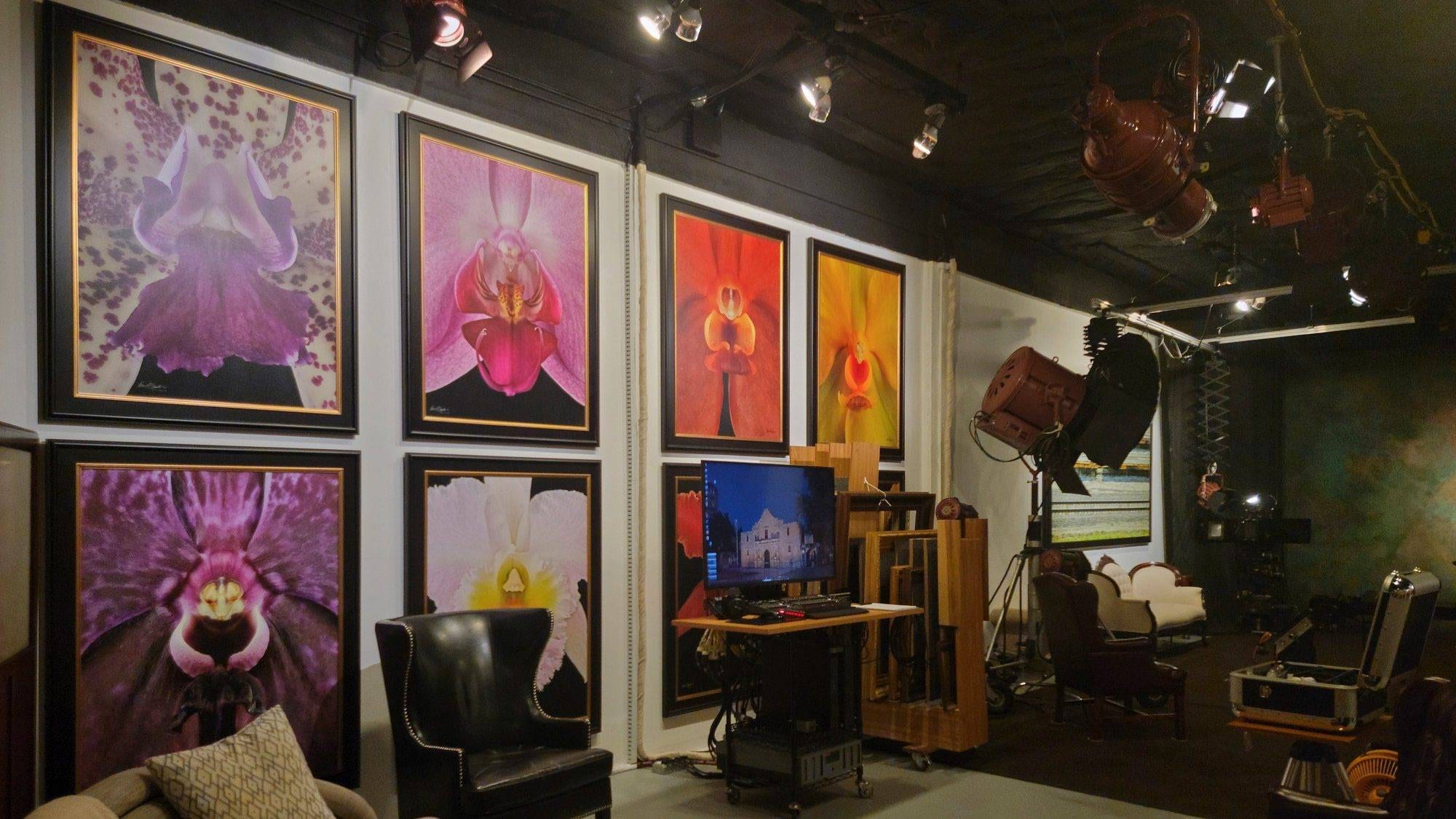 Interior view of KGS Studios fine art portrait atelier.