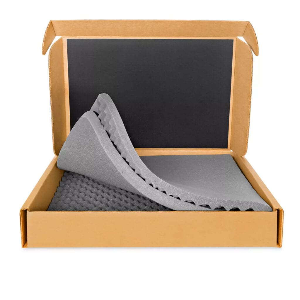 Archival foam shipping box (Uline S-17581) used by KGS Studios for securely packaging Unlimited Edition Orchid and Missions fine art prints.