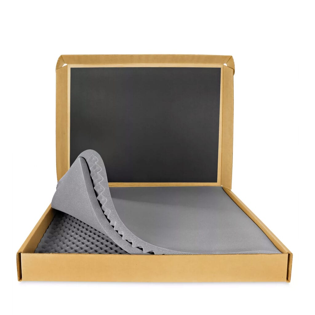 Archival foam shipping box (Uline S-17584) used by KGS Studios for securely packaging Small Orchid fine art prints.