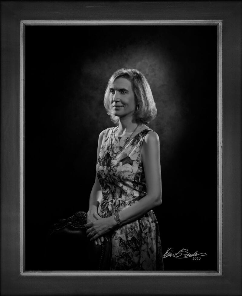 Manual hyperrealism portrait of Abigail Kampmann, CEO of Principle Auto, captured in-person at 107 Blue Star by Kevin G. Saunders.