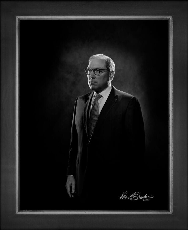 Manual hyperrealism portrait of Martin Landon, CEO of BioBridge Global, captured in-person at 107 Blue Star by Kevin G. Saunders.