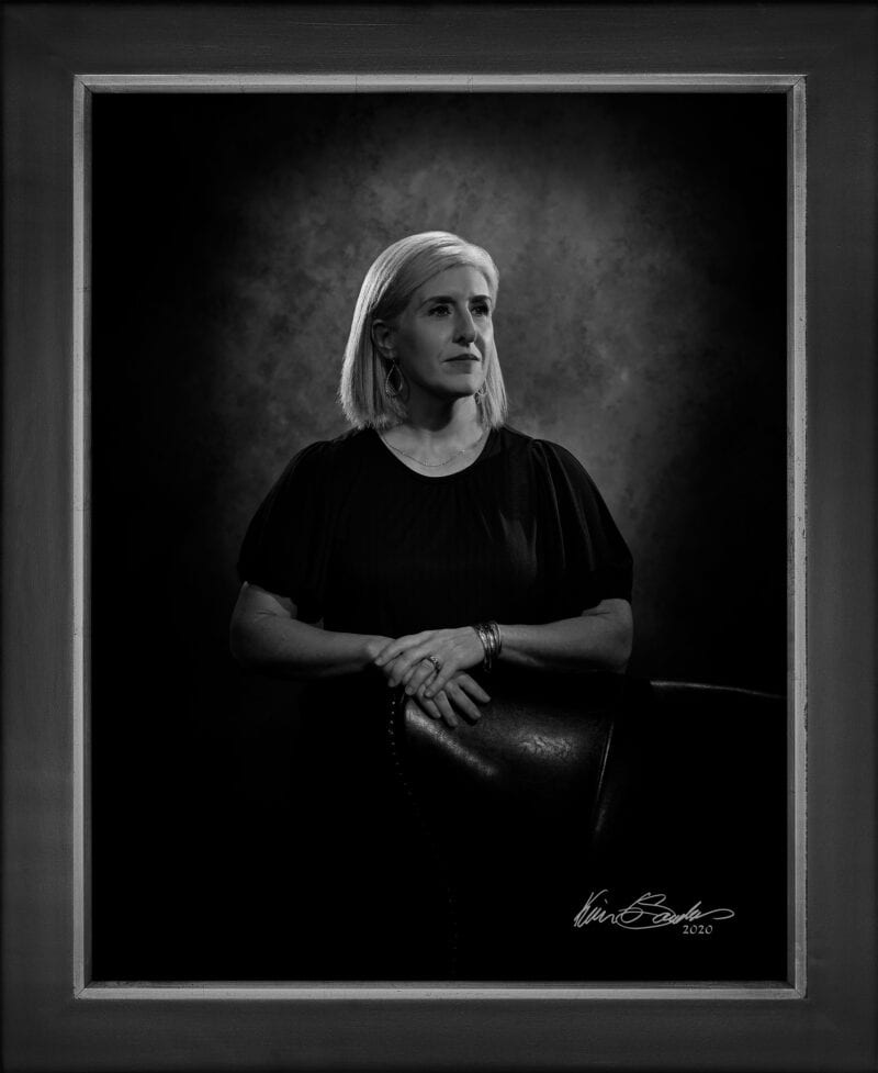 Manual hyperrealism portrait of Rabbi Mara Nathan, Senior Rabbi at Temple Beth-El, captured in-person at 107 Blue Star by Kevin G. Saunders.