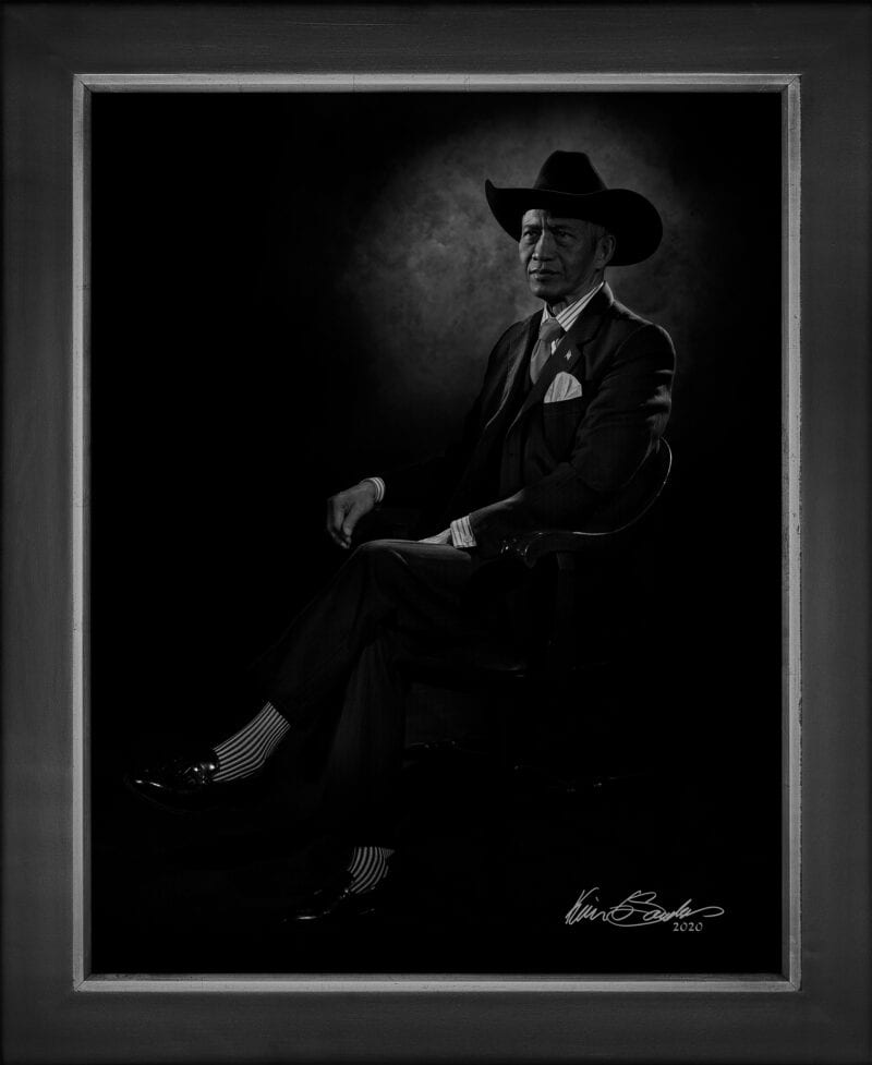 Manual hyperrealism portrait of Ambassador Sichan Siv, Former United States ambassador to the United Nations, captured at 107 Blue Star by Kevin G. Saunders.