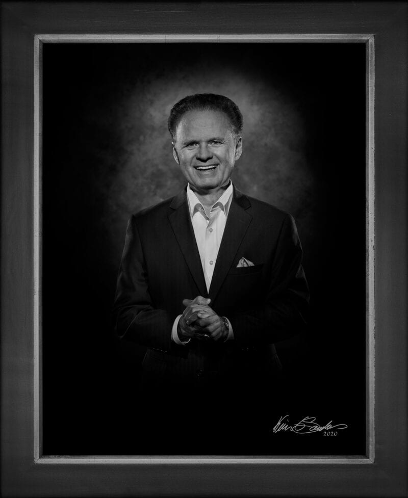 Manual hyperrealism portrait of Sonny Melendrez, CEO of Sonny Melendrez Communications, captured in-person at 107 Blue Star by Kevin G. Saunders.