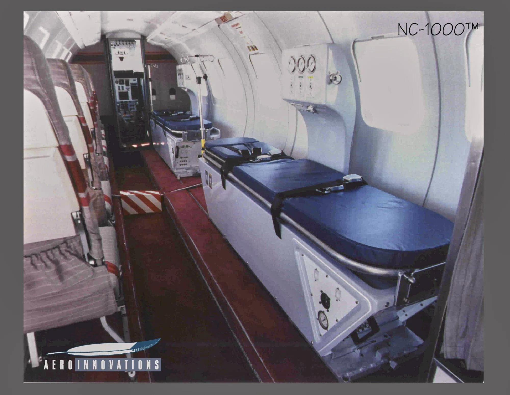 About KGS Studios The interior of an aircraft showing air ambulance conversions designed by Kevin G. Saunders.