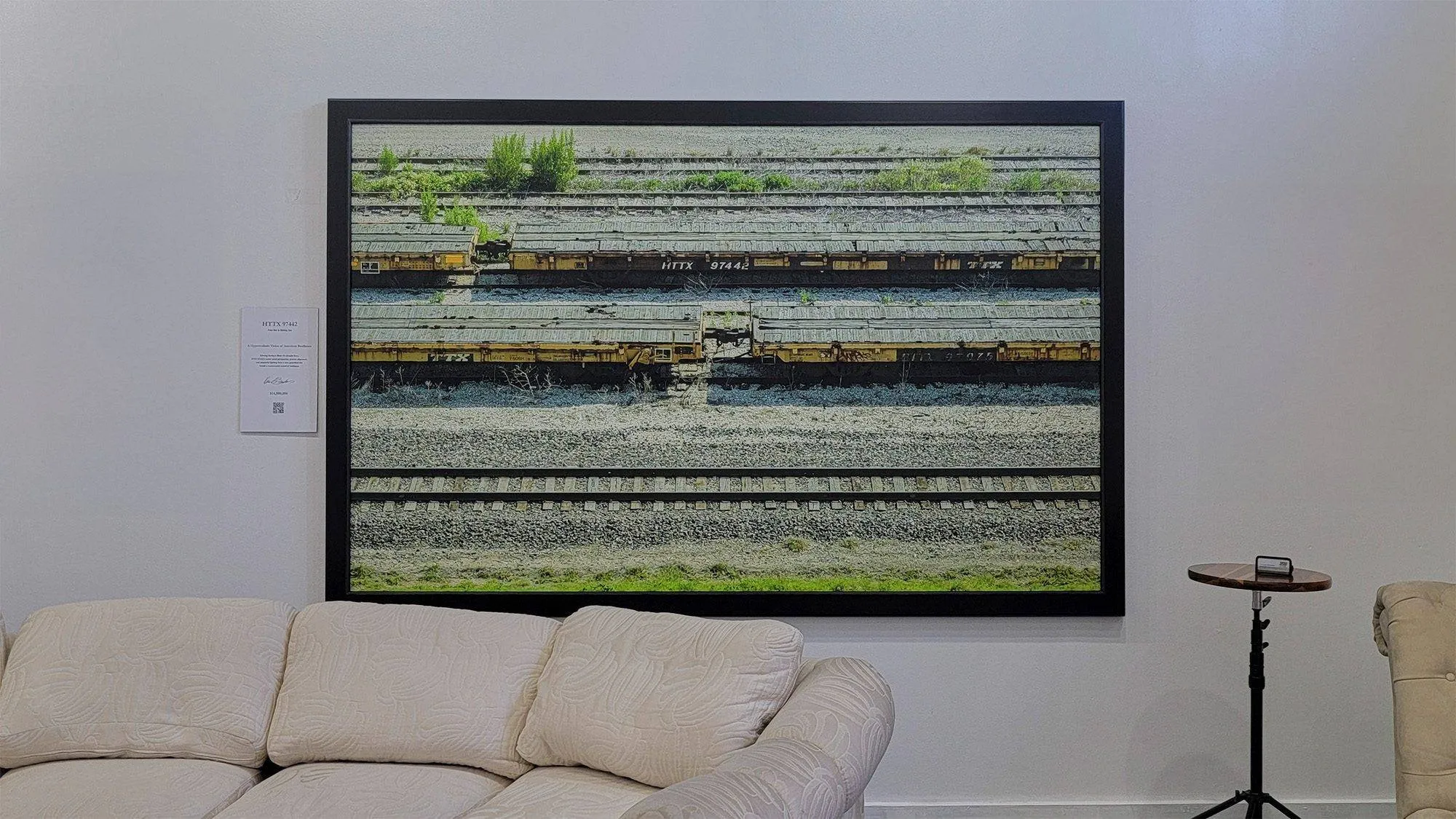 The monumental KGS Studios fine art piece HTTX 97442, displayed in a fine art gallery setting.