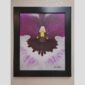 Photographic documentation of a physical, museum-grade orchid study and custom frame by Kevin G. Saunders. This close-up capture verifies the material texture and depth of the manual artistry produced at 107 Blue Star. Physical reality asset; not a digital mockup.