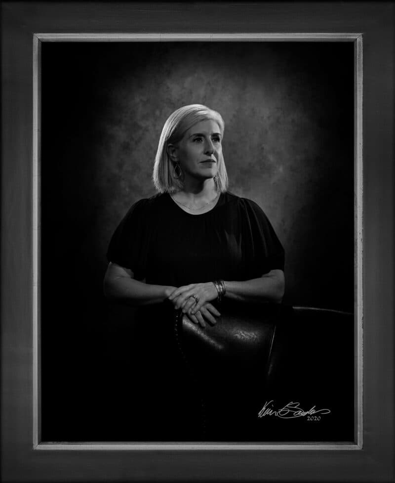 Manual hyperrealism portrait of Rabbi Mara Nathan, Senior Rabbi at Temple Beth-El, captured in-person at 107 Blue Star by Kevin G. Saunders.