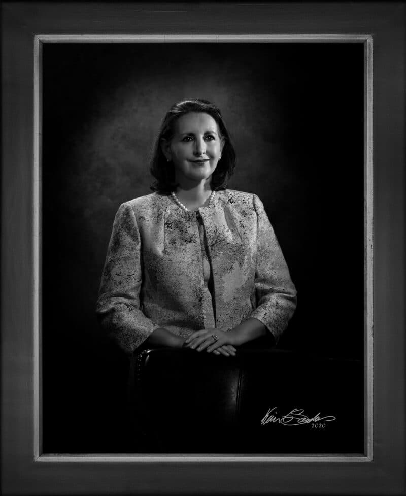 Manual hyperrealism portrait of Shahrzad "Sherry" Dowlatshahi, Chief Diplomacy & Protocol Officer for the City of San Antonio, captured at 107 Blue Star by Kevin G. Saunders.