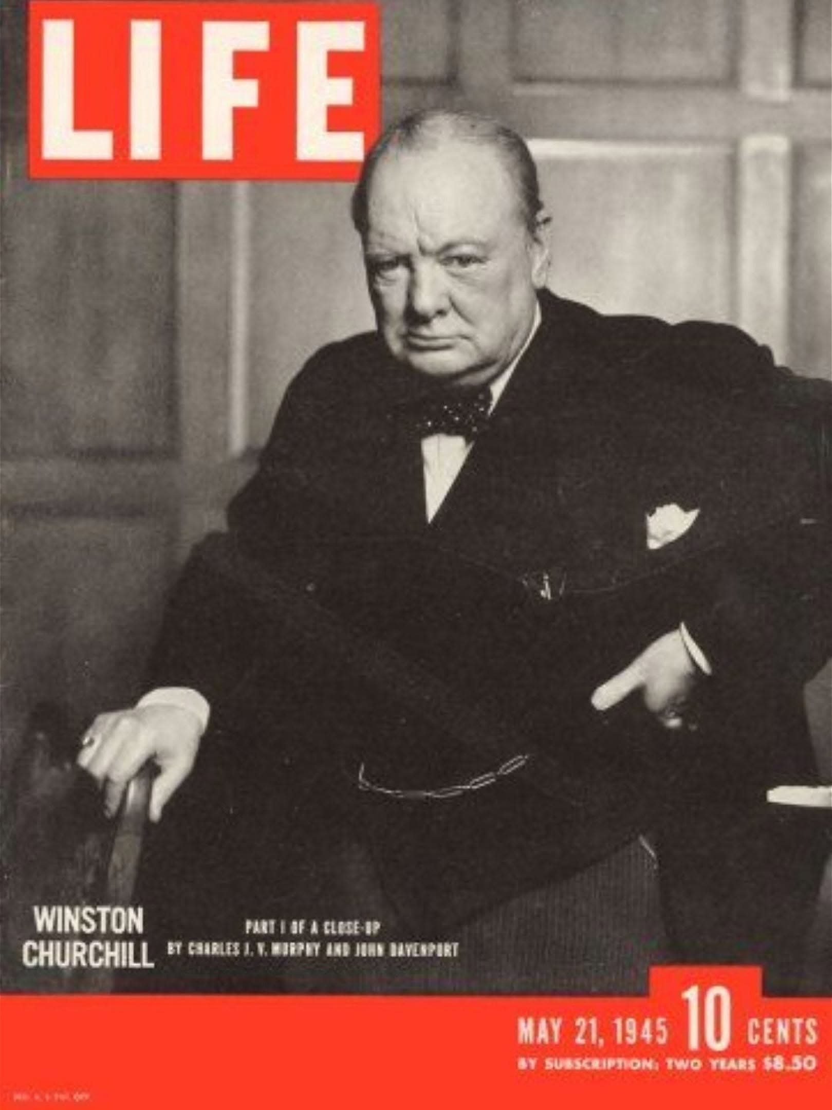 A Master's Journey: From Karsh's Light to the Modern The iconic LIFE magazine cover featuring Yousuf Karsh's powerful black and white portrait of Winston Churchill, an influence on Master Artist Kevin G. Saunders.