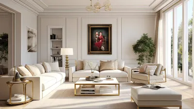 KGS Studios Family Legacy Portrait celebrating cultural heritage, featuring a grandmother and her grandson in traditional formal wear, displayed in a bright, classical room.