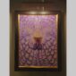 Photographic documentation of a physical, museum-grade orchid study and custom frame by Kevin G. Saunders. This close-up capture verifies the material texture and depth of the manual artistry produced at 107 Blue Star. Physical reality asset; not a digital mockup.