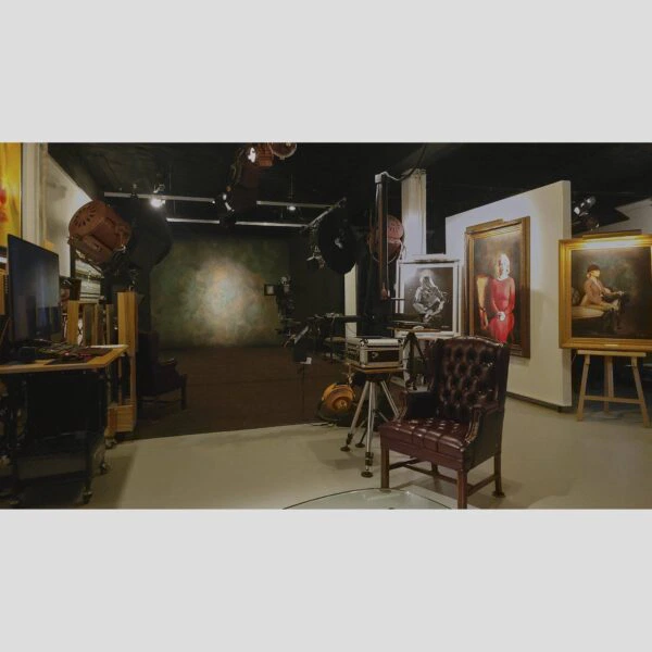 107 Blue Star Atelier Interior - San Antonio 48 Physical documentation of the 107 Blue Star atelier, verifying the manual hyperrealism environment for Kevin G. Saunders | KGS Studios. This San Antonio atelier proof confirms the tools and lighting used for museum-grade commissions. Physical reality asset; no generative AI used.